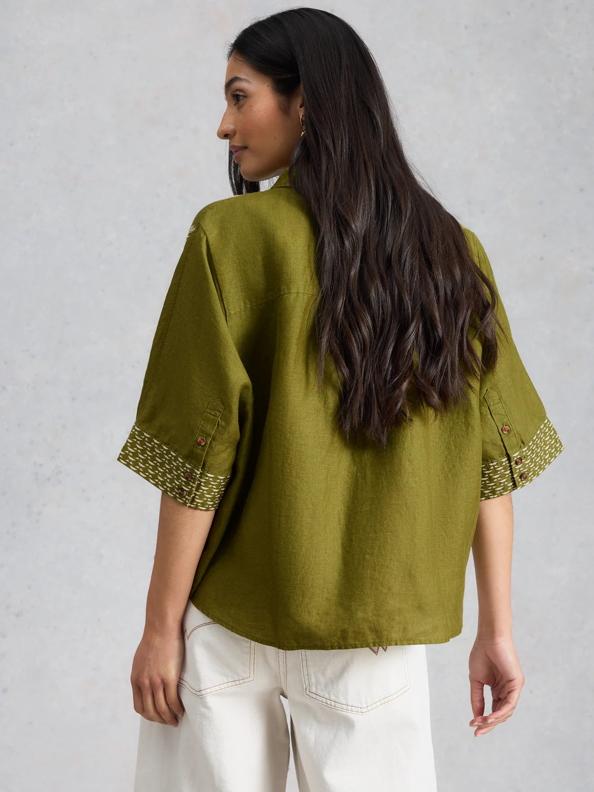 Cassie Linen Shirt by White Stuff in Green