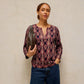 Weaver Notch Long Sleeve Tee by White Stuff in Pink Print