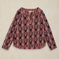 Weaver Notch Long Sleeve Tee by White Stuff in Pink Print
