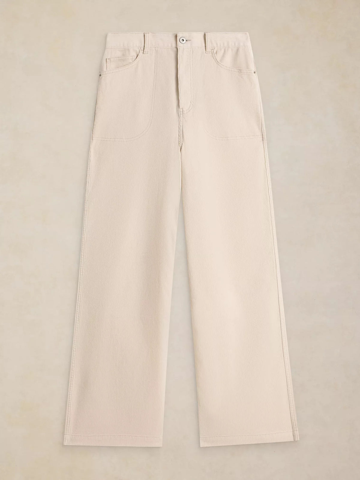 Tia Cord Wide Leg Trouser by White Stuff in Natural White