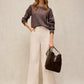 Tia Cord Wide Leg Trouser by White Stuff in Natural White