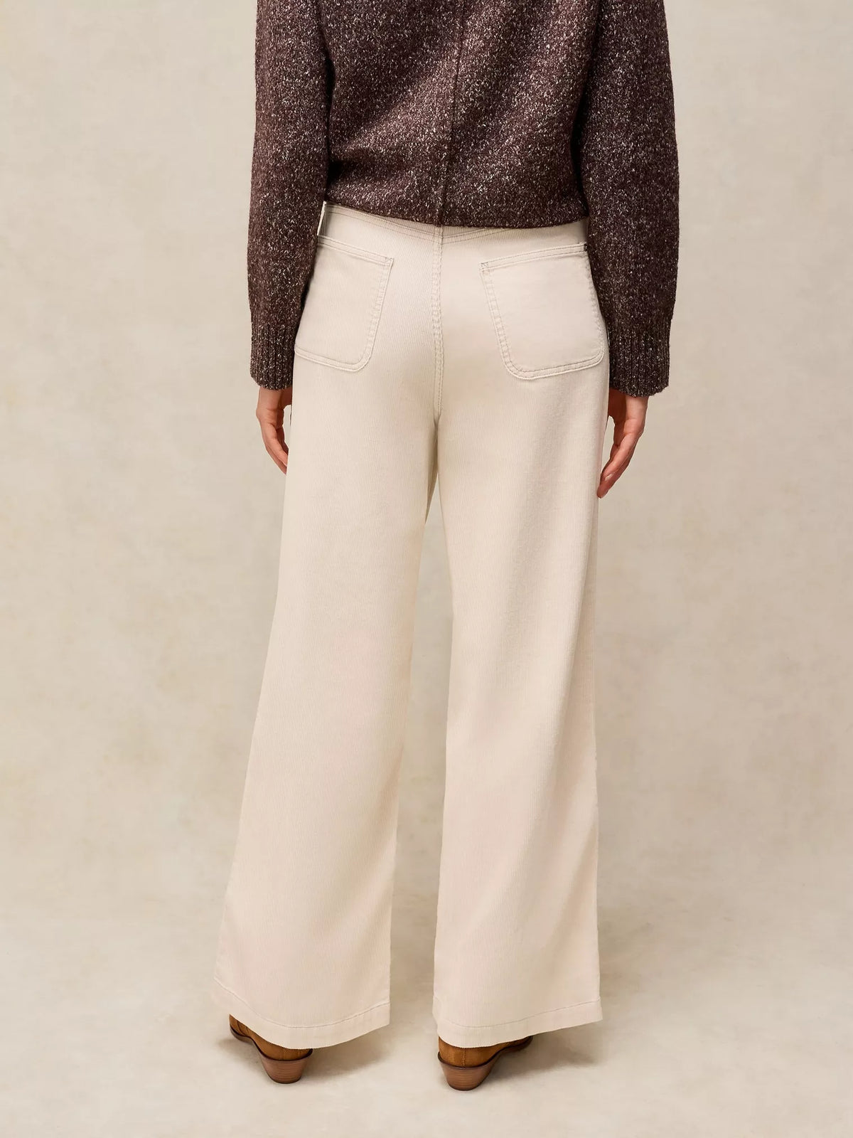 Tia Cord Wide Leg Trouser by White Stuff in Natural White