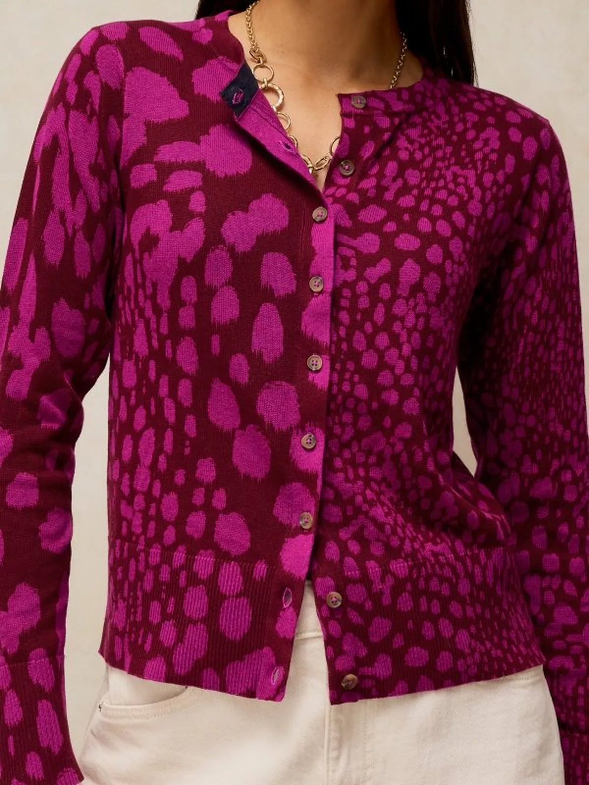 Lois Print Cardi by White Stuff in Pink Multi