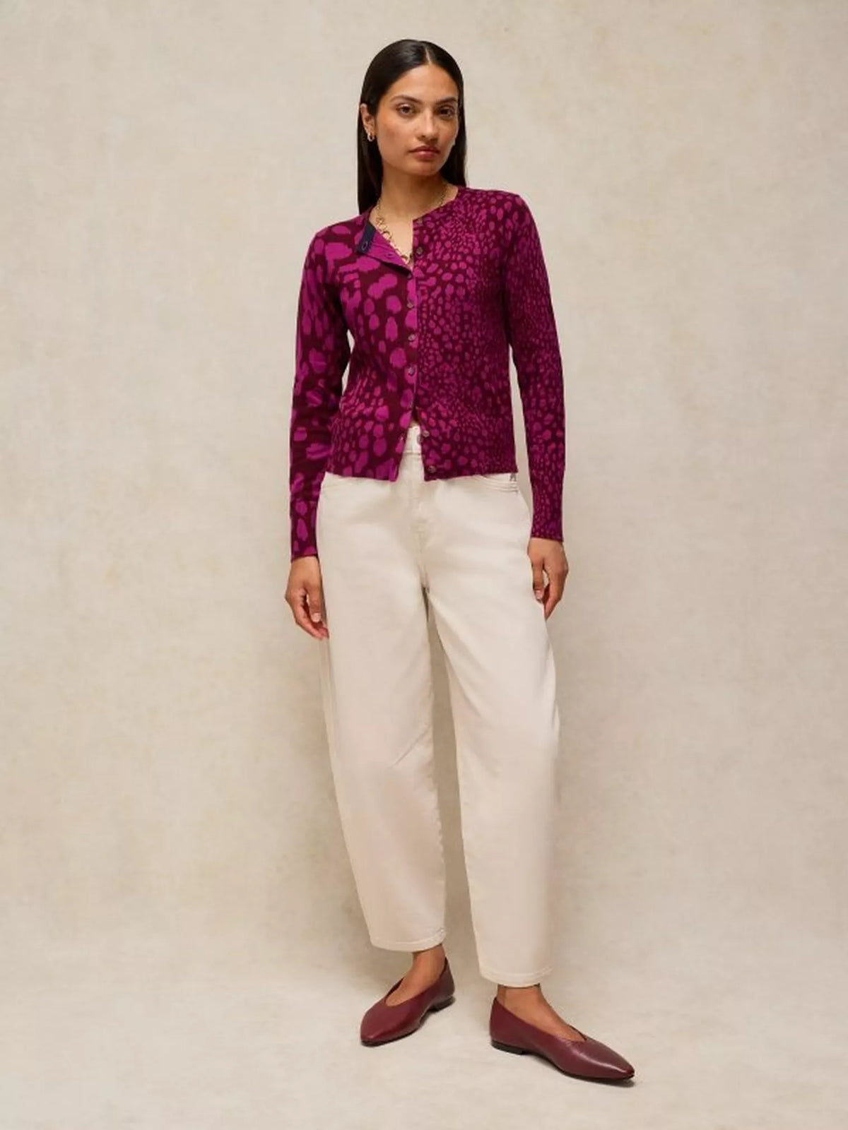 Lois Print Cardi by White Stuff in Pink Multi