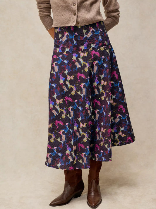 Gianna Bias Cut Midi Skirt by White Stuff in Pink Multi