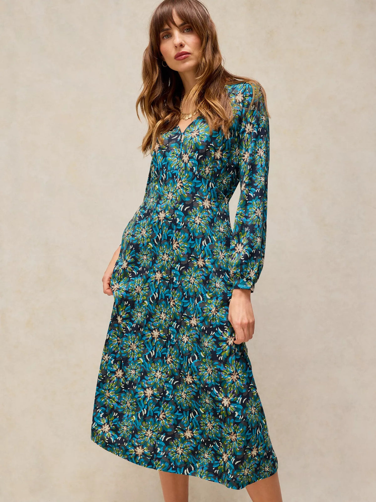 Megan Jersey Dress by White Stuff in Teal Multi