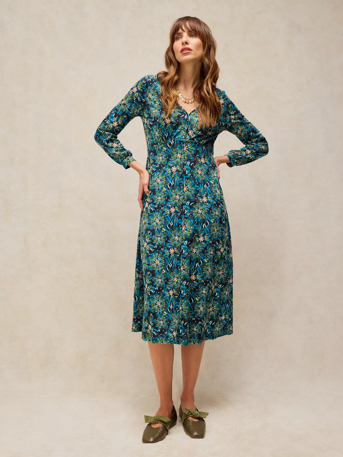 Megan Jersey Dress by White Stuff in Teal Multi