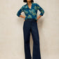 Annie Jersey Foil Shirt by White Stuff in Teal Print
