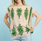 Abstract Oversized Poncho Style Top by Umgee in Cream and Green