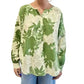 Cotton Blouse by Dolma in White and Green