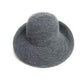 Cotton Blend Turn Brim Packable Hat by Shihreen In Slate Blue