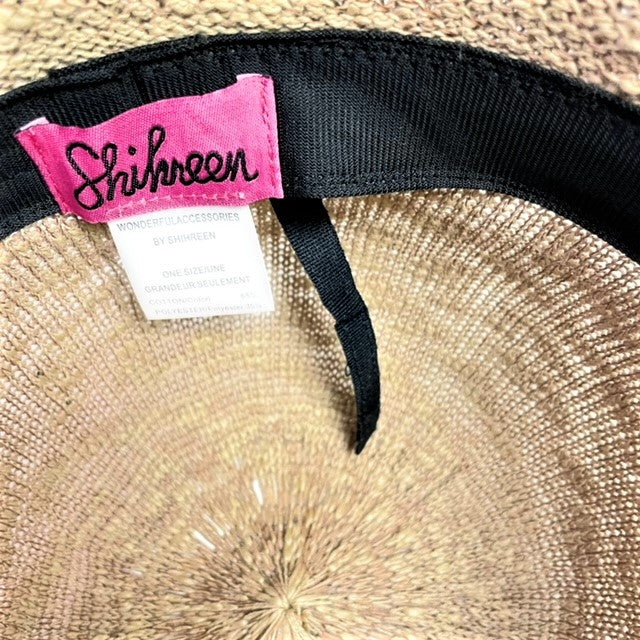 Cotton Blend Turn Brim Packable Hat by Shihreen In Natural