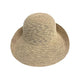 Cotton Blend Turn Brim Packable Hat by Shihreen In Natural