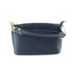 Genuine Leather Crossbody Handbag by Pretty Persuasions in Navy