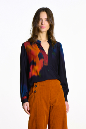 Top by La Fee Maraboutee in Marine/Curcuma