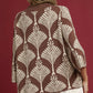 Abstract Print Pullover Sweater by Umgee in Brown