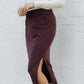 Midi Skirt by Elietian in Wine