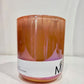 Santal, Sandalwood, Rose Signature Scent Candle by Vincent Jewelry in Peach Iridescent