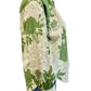 Cotton Blouse by Dolma in White and Green