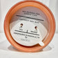 Santal, Sandalwood, Rose Signature Scent Candle by Vincent Jewelry in Peach Iridescent