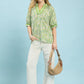 Spring Burst Print V-Neck Top by Umgee Sage Mix