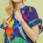 Bold Floral Print Dress by Umgee in Navy Mix