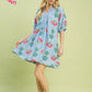 Abstract Print Mini Dress by Umgee in Light Blue