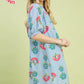 Abstract Print Mini Dress by Umgee in Light Blue