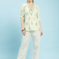 Floral Print Gauze Top by Umgee in Sage