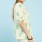 Floral Print Gauze Top by Umgee in Sage