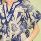 Floral V-Neck Top by Umgee in Blue