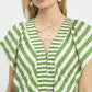 Striped Button-Front Midi Dress by Umgee in Green