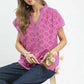 Lace Button-Front Top by Umgee in Peony