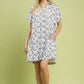 Printed Button Front Shirt Dress by Umgee in Blue
