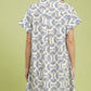 Printed Button Front Shirt Dress by Umgee in Blue