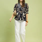 Floral Print Puff Sleeve Top by Umgee in Navy