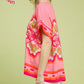 Round Neck Sleeveless Woven Top by Umgee in Fuchsia Mix