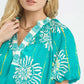 Collar Smocked V-Neck Midi Dress by Umgee in Turquoise