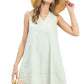 Sleeveless A-Line Stripe Mini Dress by Umgee in Sage