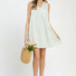 Sleeveless A-Line Stripe Mini Dress by Umgee in Sage