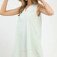 Sleeveless A-Line Stripe Mini Dress by Umgee in Sage