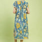 Mix Boho Floral Flutter Sleeve Midi Dress by Umgee in Lagoon Mix