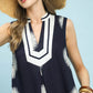 Sleeveless Geometric Midi Dress by Umgee in Navy
