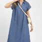 Stone Washed Midi Dress by Umgee in Denim