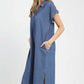 Stone Washed Midi Dress by Umgee in Denim