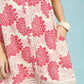 Floral Button-Down Contrast Trim Shirt Dress by Umgee in Teaberry