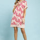 Floral Button-Down Contrast Trim Shirt Dress by Umgee in Teaberry