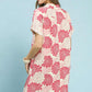 Floral Button-Down Contrast Trim Shirt Dress by Umgee in Teaberry