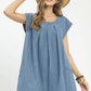 Stone Washed Mini Dress by Umgee in Denim