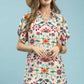 Abstract Floral Shift Dress by Umgee in Ecru Mix
